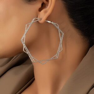 Elegant Silver Hoop Earrings